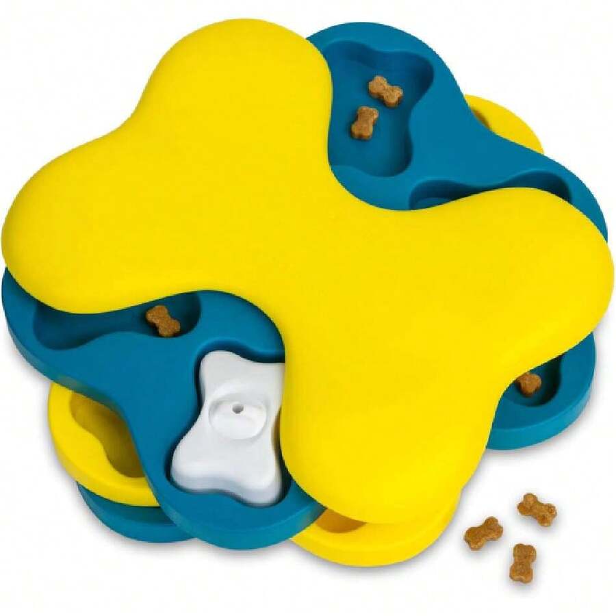 By Nina Ottosson Dog Tornado Treat Puzzle Dog Toy, Level 2 Intermediate, Blue,30796192 - Màu vàng - Xem 1