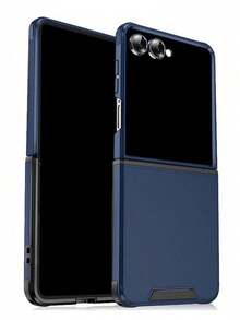 适用于三星 Galaxy Z Flip 6 7 5 4 5G 无线充电的豪华磁吸防震装甲保护壳 - 藍色 - 查看 3