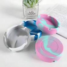 Heat Resistant Silicone Ashtray - Cute Design Rubber Ashtray For Outside & Home Use, Weatherproof Ashtray For Patio & Garden - Màu Hồng Tươi - Xem 8
