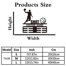 1pc Personalized Custom Football Medal Holder, Custom Name Custom Football Medal Hanger, Metal Display Awards Wall Metal Art For Living Room