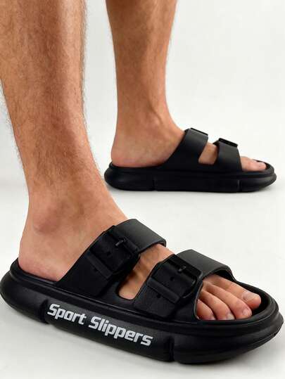 可调节绑带凉拖鞋，EVA模压轻便运动拖鞋，男士休闲日常人字拖