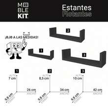 MOBLEKIT Wall Shelves - Black 1 - View 4