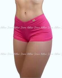 Kit 2 Calcinha Boxer Shortinho Conforto Microfibra Premium - Rosa chiclete - Visão 3