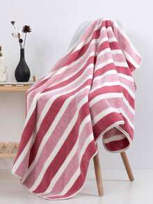 Ultra-Soft Microfiber Bath Towel & Hand Towel Set, Colorful Striped Coral Fleece, Absorbent Quick-Dry Breathable, Suitable For Bathroom, Shower, Sauna, Travel, Gym, Swimming - Multicolor - View 7