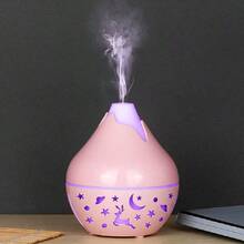 1 pieza de nuevo humidificador de aromaterapia con luz USB de cristal, de 300ml, adecuado para múltiples escenarios, humidificador de cristal con luz ambiente de colores, dispositivo de belleza y humectación silencioso de niebla ultrafina, no incluye baterías, alimentado por USB - Multicolor - Ver 8