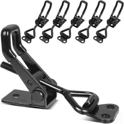 Toggle Latch Clamp 4001, 6 Pack Adjustable Toggle Clamps Latch, Heavy Dutatches Hasp Clamp, 150Kg 330Lbs Holding Capacity Pull Clamps For Door, Oker Lid Jig, Tool Box Case