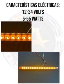 Barra De 31 Cm Con 20 Potentes Leds 12-24v - Ambar - Ver 6