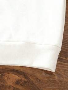 一件少女保暖连帽卫衣，冬季保暖少女服装，适合少女穿着，秋冬长袖上衣，Y2K/休闲/时尚/日常/街头/度假/校园/少女/可爱 - 白色 - 查看 5