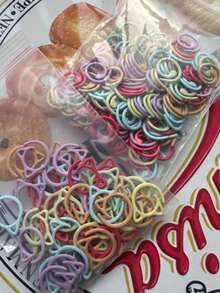 20/15/10/6/1pc Whimsical Cat Ear Shaped Stitch Markers - Colorful Metal Locking Craft Rings With Easy-To-Use Design For Knitting, Crochet, And Sewing Projects - DIY Craft Accessories For Organized Crafting Experience - Multicolor - View 9