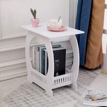 Small Bedside Table Cabinet Side End Coffee Tea Table Nightstand Storage Shelf - 1 - View 4