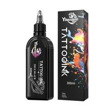 yikexuanli 300ml High Capacity Black Tattoo Ink, Suitable For Body Art, Tattoo Creation, DIY Tattoo, Tattoo Practice, Smooth Bottle Design Suitable For Beginners And Professionals For Outlining And Coloring