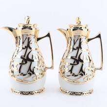 1 Pair 1000ml Thermal Insulated Coffee Pot, Keeps Coffee & Tea Warm; Double-Layer Hot Water Bottle, For Hot Beverages; Pink Glass Inner Bottle - Multicolor - View 9