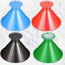 One-Click Ice Scraper Snow Shovel - Conical Tip Winter Car Windshield Cleaning Tool, Equipped With Heavy-Duty Ergonomic Handle And Multi-Color Options (///) - Portable Car Snow Remover, Suitable For Windshield, Windows, Glass Surfaces, Essential Car Accessory, Winter Car Supplies, Car Ice Scraper, Car Deicing Shovel, Winter Car Ice Scraper, Windshield Deicing Scraper - Multicolor - View 3