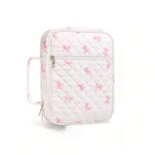 1pc Quilted Cotton Large Capacity Handbag, Book/Document Storage Organizer, Student Portable Carry Bag - Multicolor - View 11