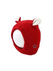 1pc Embroidered Puppy Knit Hat, Dog Ear Protection Hat, Medium/Large Dog Noise Reduction Knit Hat, Suitable For All Seasons, Dog Accessories, Dog Hat, Dog Christmas Hat - Multicolor - View 14