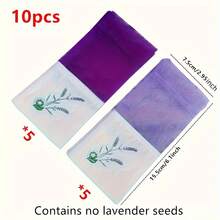 10 piezas de bolsas de fragancia con aroma a lavanda - AromaRelax Delight, bolsillos de malla transparente para refrescar el aire, recuerdos perfectos para fiestas, regalos de vacaciones y decoración del hogar diaria - 10 piezas - Ver 10