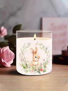 Conjunto de 3 adesivos de transferência UV DTF com coelho da primavera e coelhinho da Páscoa com estampa floral, ideais para artesanato, cadernos, copos de vidro, canecas de café, vasos, laptops, capas de celular, cartões de felicitações, ilustrações, álbuns de recortes, transferências decorativas e decoração de casa. 6,8 cm (2,7 polegadas) - Multicolorido - Ver 5