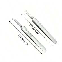 1个黑头去除器/粉刺挤压器，弯头黑头镊子，专业不锈钢手动祛痘祛斑工具，黑头去除器，黑头去除器，面部清洁器，护肤工具，情人节礼物 - 彩色 - 查看 7