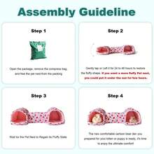 仓鼠隧道床洞穴 保暖透气藏身处 小型动物隧道躲藏玩具 适用于小鼠和蜜袋鼯