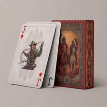 YFOPEN Western Cowboy Theme Playing Cards, Combining Classic Elements Like Cowboys, Barns And Western Frontier, With A Rich Vintage Texture. Perfect For Tabletop Games, Western Theme Collection And American Style Display. - Multicolor - View 4