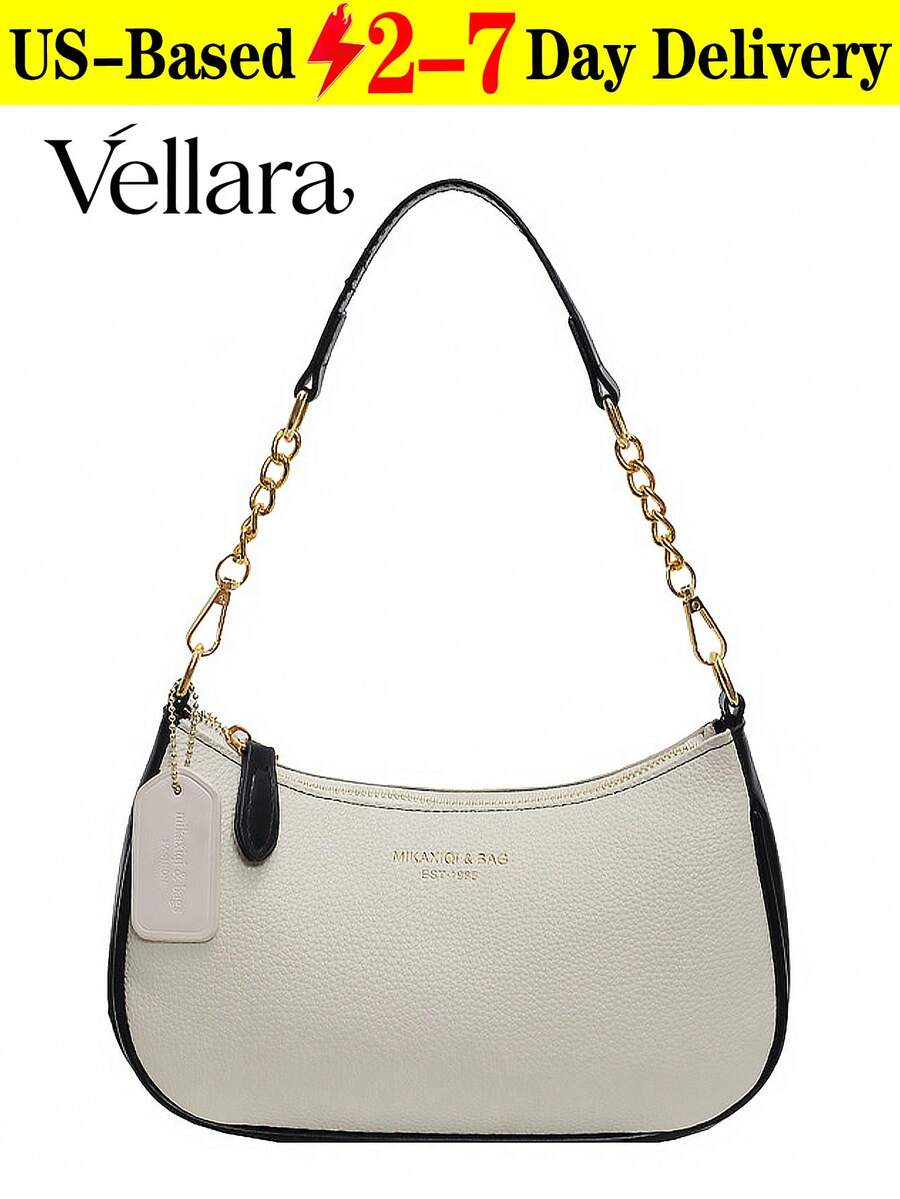 [US-Based Shipping]Fashion Underarm Bag New Style Single-Shoulder Tote Bag Textured Color-Blocking Work Small Handbag, Hot-Selling Vintage Bag High-End Solid Color Underarm Bag Large Capacity Commuter Crossbody Women's Bag, Retro Casual Minimalist Korean-Style Solid Color Textured Commuter Crossbody Underarm Bag For Women, Niche Design Unique Chic Casual Crossbody Bag Fashionable Shoulder Bag For Women, Large Capacity Retro New Arrival Casual Minimalist Korean-Style Solid Color Textured Commuter Solid Color Crossbody Underarm Bag For Women, Underarm Bag Fashionable Shoulder Handbag, Textured Women's Spring Grapefruit-Patterned Work Small Handbag.Mochilas,Tote Bags For Women,Designer Handbags,Bags For Women,Bolsas Elegantes Para Mujer,Carteras Para Mujer,Cross Body Bag,Tote Bags For Women,Bolsos,Purse For Woman.Women's Fall Clothing Winter Clothing Christmas Halloween Gift. - 黑與白 - 查看 1