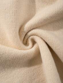 Unisex Casual Crew Neck Long Sleeve American Flag Knit Sweater, Versatile For Winter - Apricot - View 9