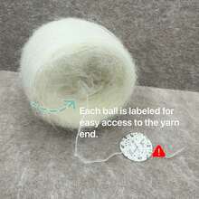 100 جرام (3.53 أونصة) | 55% شعر الجمل ، 25% بوليستر ، 20% أكريليك | خيط كروشيه ناعم ، مناسب للسترات والشالات والأوشحة والقبعات | 800 متر / 3150 بوصة - لون شمبانيي - مشاهدة 4