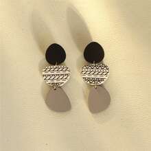 Geometric Drop Earrings - Multicolor - View 5