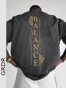 GRDR 男士时尚印花宽松短袖T恤 | 精致设计 | 夏季必备 | 轻松搭配，展现你的风格 - 深灰色 - 查看 1