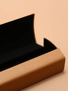 Personalized Custom New Wood Grain Flip-Top Glasses Box Simple Pressure-Resistant Glasses Storage Box Personalized Fashion Wooden Sunglasses Box