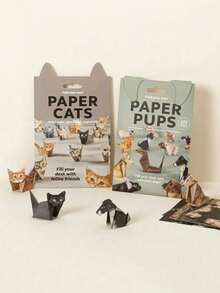 50pcs Paper Foldable Cat Desktop Decor - Perfect Christmas Gift For Cat Lovers, Suitable For Office Party Gifts, DIY Christmas Decorations, Cat Lover Gifts, Holiday Gifts, Holiday Decorations, Fun Desktop Decor, Handmade Style, Stacked Cats, Decorations, Office Workers, Party Planners, Holiday Party Favors