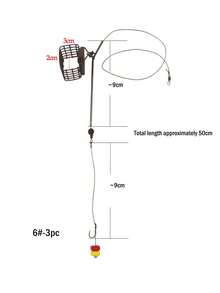 GOTURE 1/2/3件套鲤鱼饵笼套装 - 耐用金属笼+鱼线套装/发夹配件，高效展示饵料，浅水/节日礼物钓鱼 - 彩色 - 查看 13