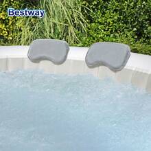 Bestway 60316 2PCS/1Pack Grey SaluSpa Padded Pillows Spa Replacement, Portable Spa Comfort Cushion For Patio, Home, Spa Supplies And More! - Grey - View 1