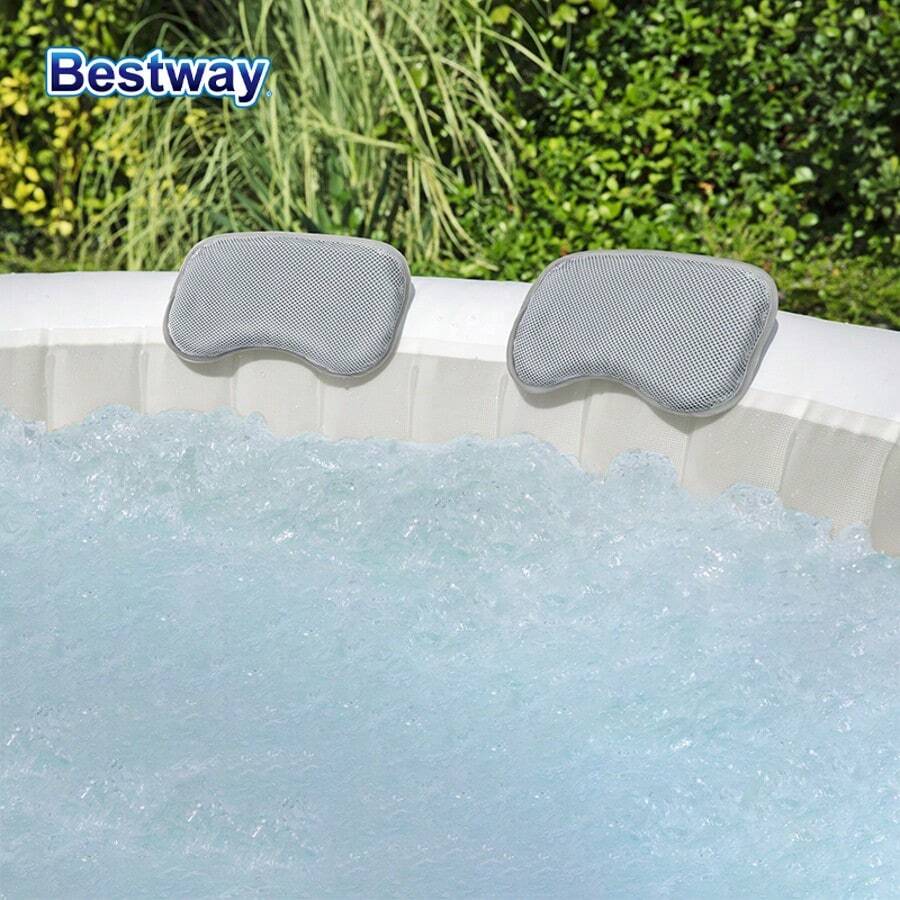Bestway 60316 2PCS/1Pack Grey SaluSpa Padded Pillows Spa Replacement, Portable Spa Comfort Cushion For Patio, Home, Spa Supplies And More! - Grey - View 1