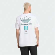 Adidas 利物浦足球俱乐部男士 ICON GR TE 短袖T恤，针织无领短袖 TJZ1593 - 白色 - 查看 2