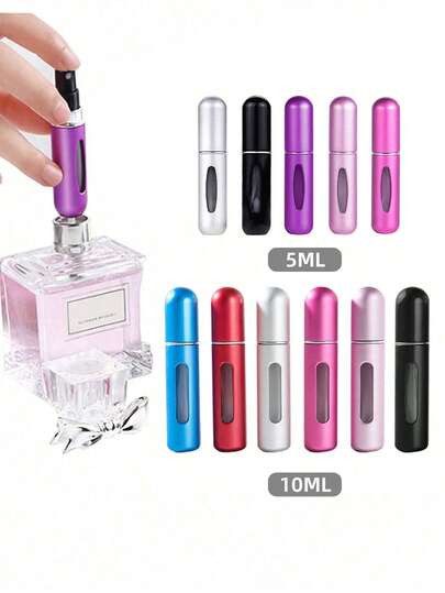 1个迷你可重复灌装旅行香水喷雾瓶，便携式香水泵盒，香水空喷雾瓶，适合旅行和外出，送给女孩、女士、妈妈的礼物，旅行必备，返校香水瓶，家居和浴室装饰