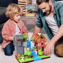 Bloques de construcción magnéticos, juguetes de construcción de cubos magnéticos, bloques de construcción de castillos magnéticos, juego de bloques de construcción de juguetes para niños, juguetes magnéticos apilables, regalos de Pascua/cumpleaños para niños y niñas - Multicolor - Ver 5