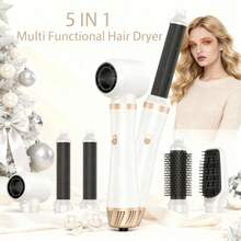 UKLISS 2026 升级版 5 合 1 热风造型器 - 多功能美发工具，配有可更换刷头，男女皆宜的理想礼品套装，独特的美容礼品之选 - 查看 11