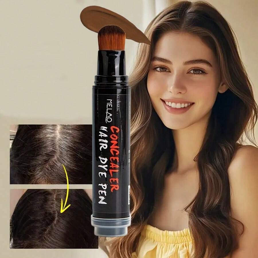 MELAO 即刻遮盖白发根，使用半永久性补染发剂——持久显色，自然无缝融合——使用方便，适用于大多数发色——在家即可享受沙龙级美发效果