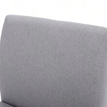 Fabric Slipper Chair, Gray And Black, Comfortable Living Room Seating, Soft And Durable Material, Modern Design For Home Use - Đen, Xám nhạt - Xem 4