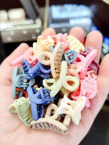 10/20/30 piezas Clips de pelo mini de colores y estilos aleatorios, adecuados para niñas, tamaño 2.5-3.0cm, clips de pelo mini multicolor simples, combinación aleatoria de varios estilos en tonos marrones, clips de pelo, clips de pelo pequeños, clips para flequillo, clips de pelo negros, adecuados para uso diario - Multicolor - Ver 7