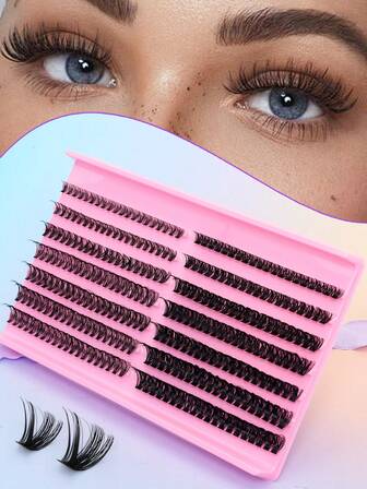 8-16毫米 2对 蓬松 手工 自然 卷曲 浓密 假睫毛