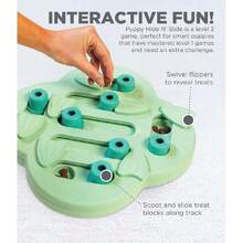 By Nina Ottosson Puppy Hide N' Slide Treat Puzzle Enricent Dog Toy, Green,30796194 - 綠色 - 查看 2