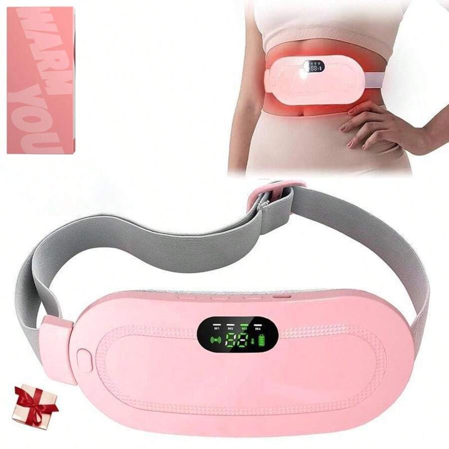 Menstrual Heating Pad Smart UterusWarmer Belt, Relief Waist Cramps VibratingAbdomina Wassager Uterus Warmer WaistMassager, Winter & New Year Gift, StockingFillers, Valentine's Day Gift - 白色 - 查看 1