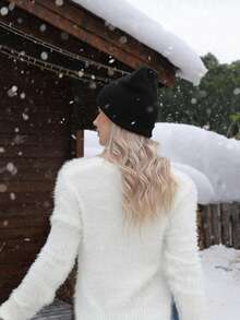 3Pcs Winter Beanie Hat Scarf Gloves, Warm Fleece Knit Hats Touch Screen Gloves Neck Scarf Set Winter Gifts For Unisex Adult - Multicolor - View 7