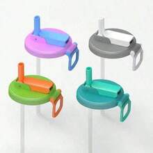 1pcs Color Soda Can Lids With Straw, Silicone Straws Soda Can Covers, Straw Soda Can Lid, Reusable For Can Covers For Soda, Beverage, Juice, Seltzer | Leak-Proof Drink Cover, Summer Pool Party Accessory, Travel Cup Topper, Reusable Straw, Soda Can Essentials, Portable Beverage Lid (Random Color) - 彩色 - 查看 2