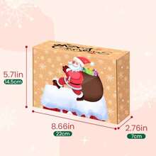 DeckTheHalls 12PCS Cookie Boxes With Window New Year Holiday Cookie Boxes For Gift Giving Bakery Pastry Dessert Mini Cake Cupcakes Brownies Donuts Pie Treat Boxes Auto-Popup Containers - 如圖 - 查看 5