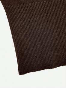 Jersey de cuello redondo a medida - Café integral - Ver 12