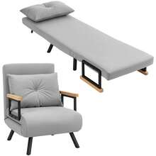 HOMCOM Futons - Light Grey - View 10