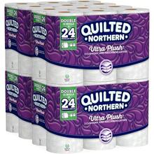Quilted Northern Ultra Plush® 3-Ply White Toilet Paper - Premium Luxuriously Soft Bath Tissue, Highly Absorbent & Durable 3-Ply Design, Septic- & Clog-Resistant, Gentle On Sensitive Skin, Dermatologist-Tested & Hypoallergenic, No Harsh Chemicals, FSC-Certified  Bathroom Tissue, Family- For Daily Use, Ideal For Home, Office, Hotel & RV, Trusted Quilted Northern Quality, Long-Lasting Regular Rolls, Compatible With All Toilet Systems, Soft Yet Resilient Bath Essentials, Quick-Absorbing & Tear-Resistant, Crisp White Toilet Tissue For A Clean Aesthetic, Spa-Like Bathroom Experience, Premium 3-Ply Ultra Plush Toilet Paper Rolls, Reliable For Everyday & Commercial Use - Default - View 1